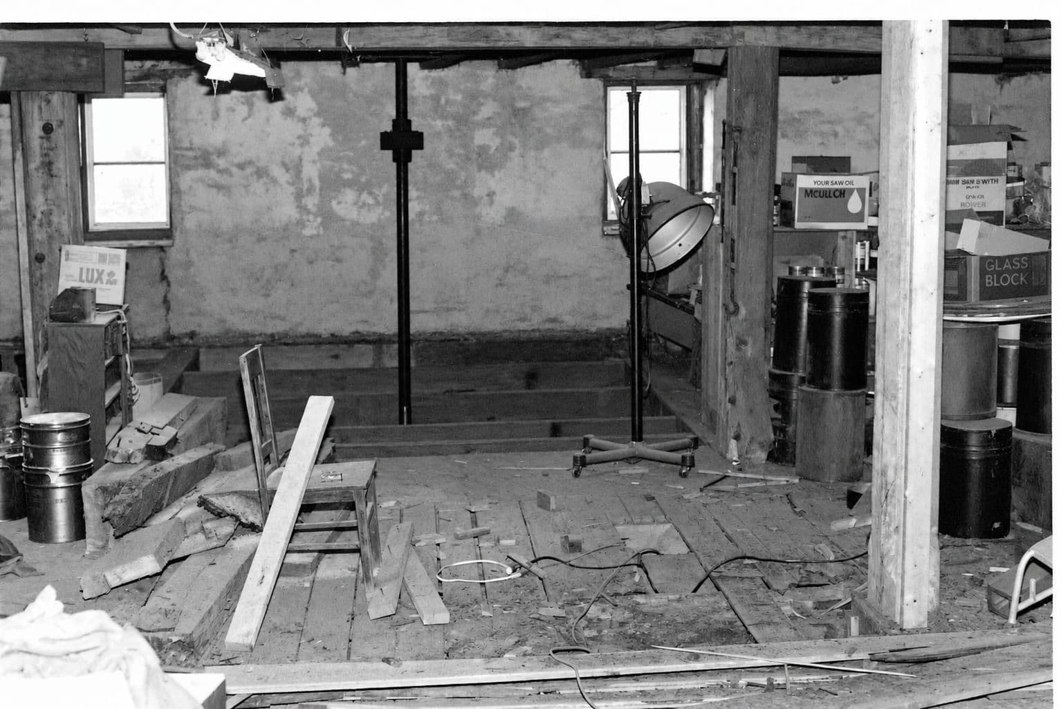 The same gutted interior, contrast and detail recovered